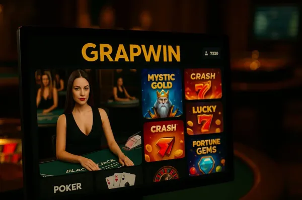 A professional dealer in a tuxedo greeting players at the roulette table, symbolizing the authentic live casino feel at GRAPWIN.