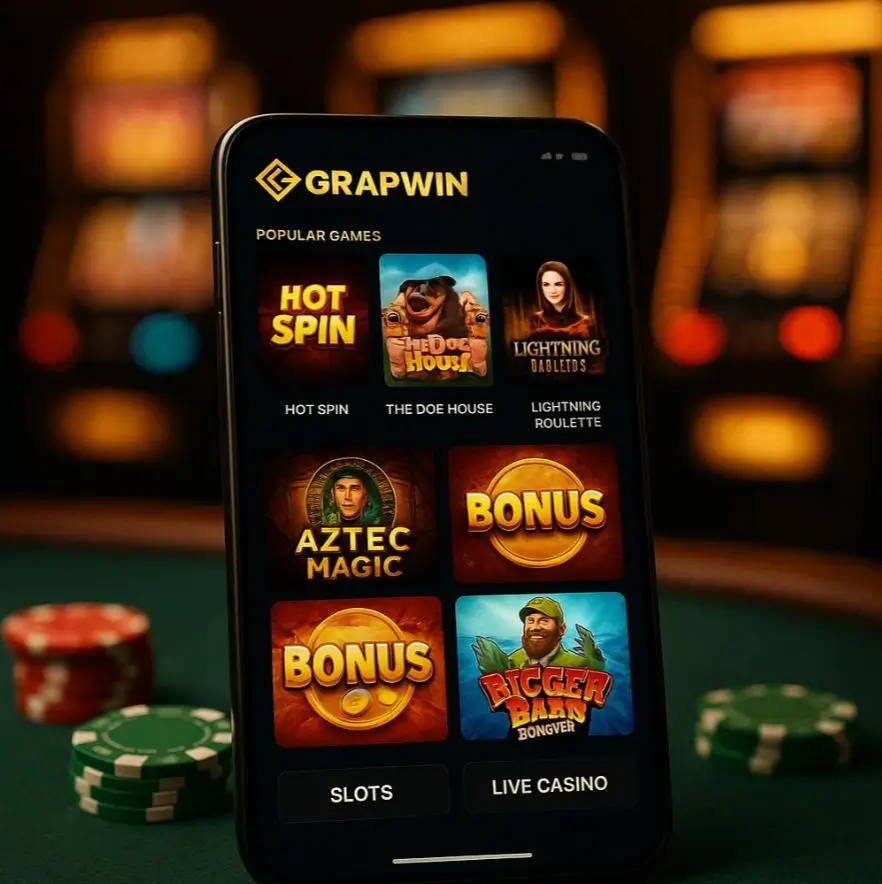 Slots, Live Casino and various games in GRAPWIN casino